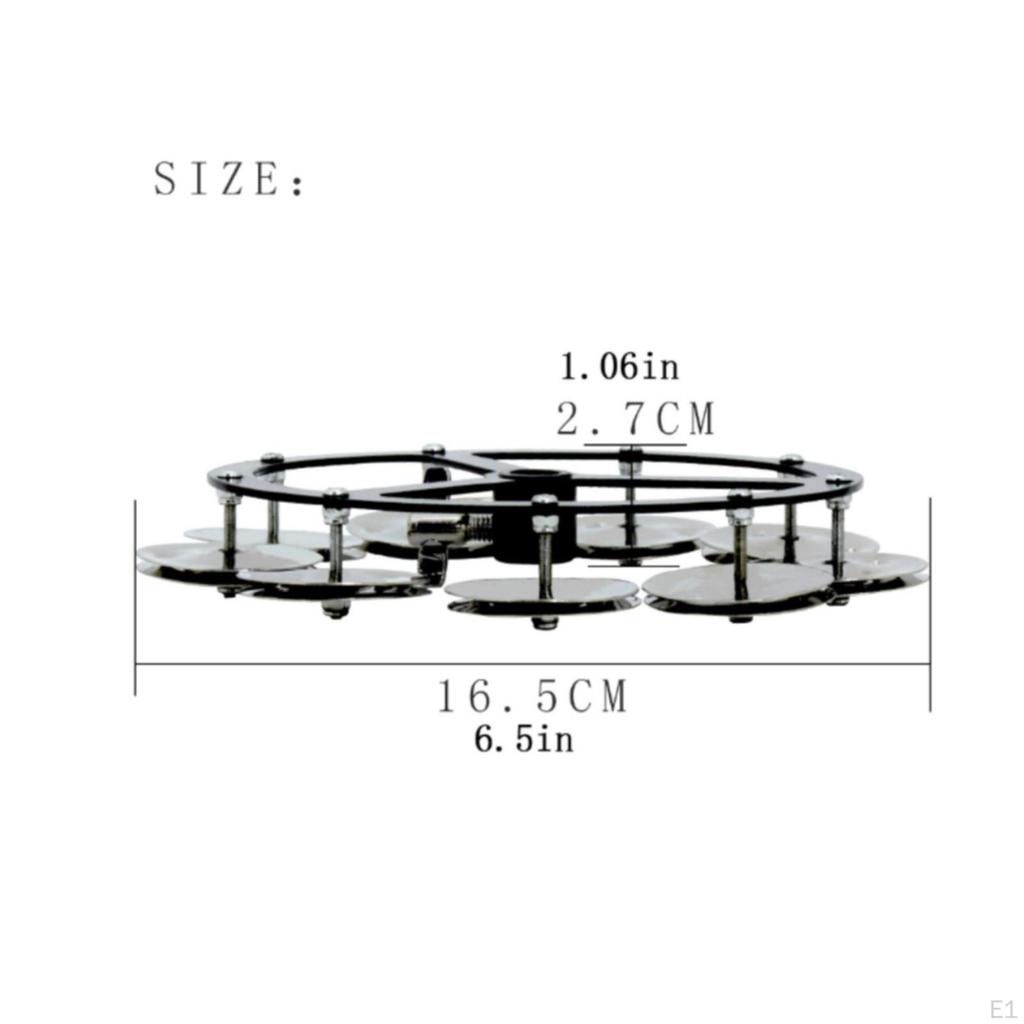 hatHat Bell with Clamp Mount Compact Drum Cymbals Lightweight Percussion Accessory for