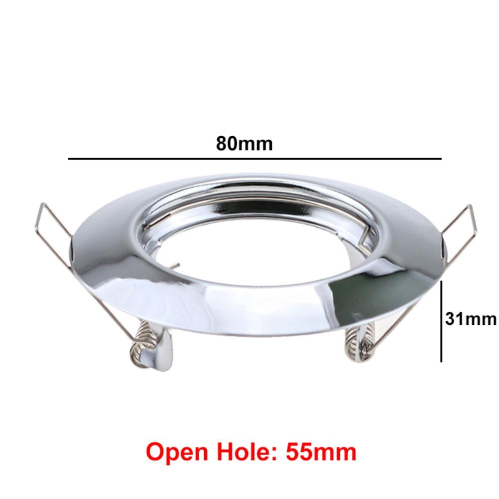 1/10 PCS GU10 MR16 Spot Encastré Cadres Noir Chrome pour Plafond Spot Orientable Rond Support de Lampe