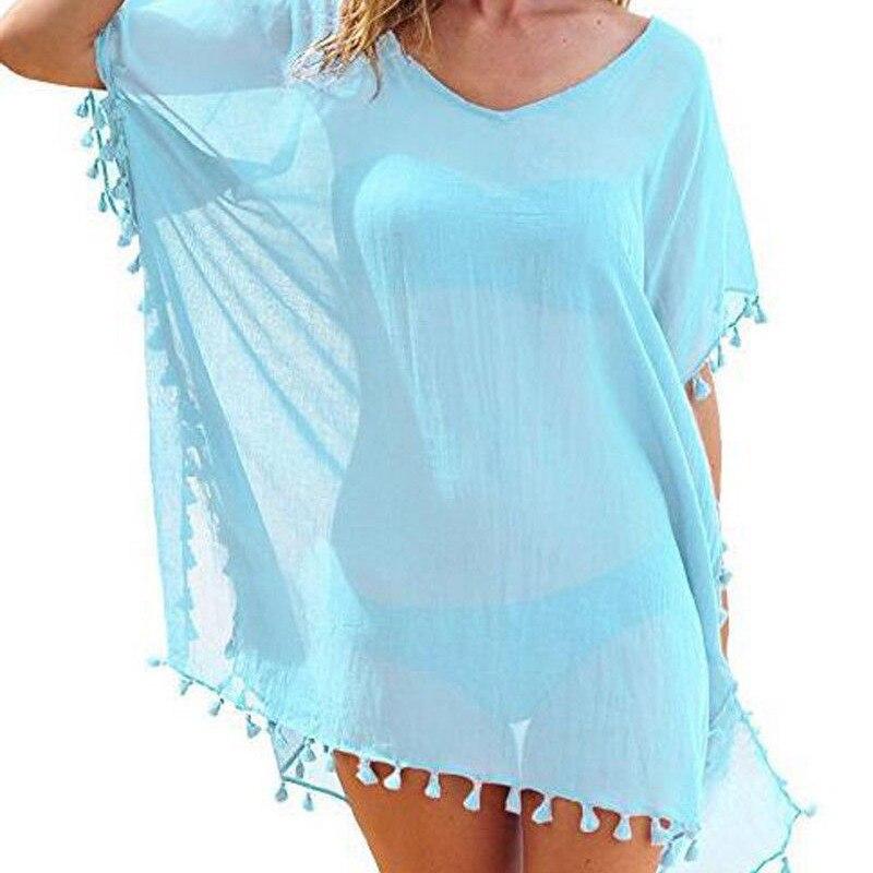 MAITA Costume da Bagno Donna Tassel Bikini Copricostume Kaftano Estivo Pareo Vestito da Spiaggia
