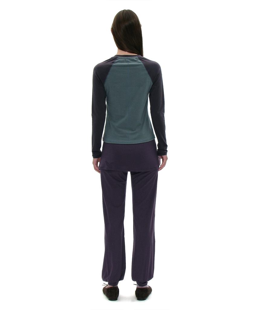 PARTIMENTO WOMEN Pwc Colorblock Raglan Long Sleeve Tee_Forest