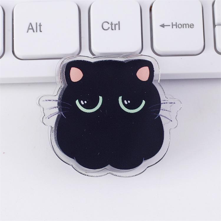 Black Cat Cartoon Acrylic Double-Sided Snack & Journal Sealing Clip