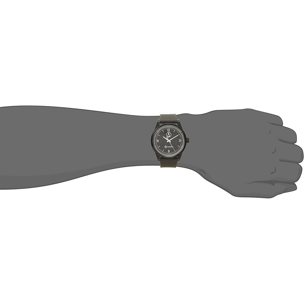Q&Q SmileSolar Analog Solar Watch Waterproof with Urethane Band Men's Grey