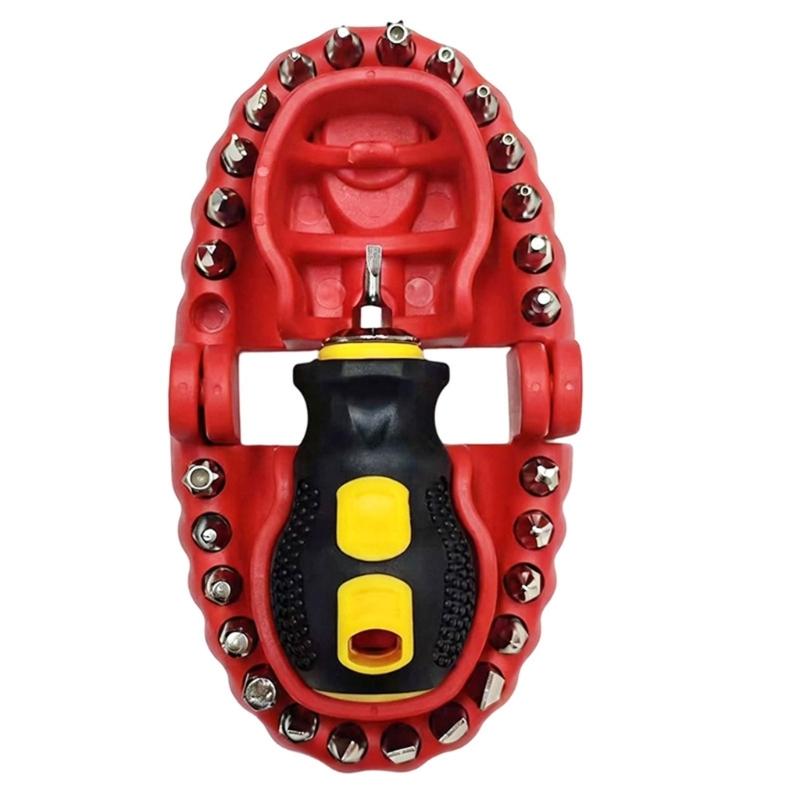 

Short Handle Screwdriver Set Portable Encapsulation Radish Handle Flat Crossing Head Screwdriver For Repairing Tool