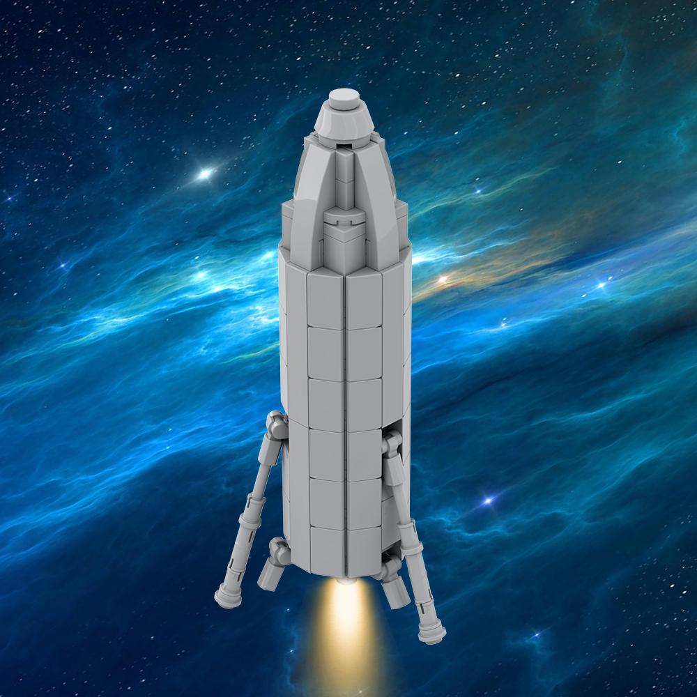 MOC SpaceX Starhopper Raketa Stavebnice Model Raketa pro Průzkum Vesmíru Nosič Raket Stavebnice Hračky Dětské Dárky k Narozeninám