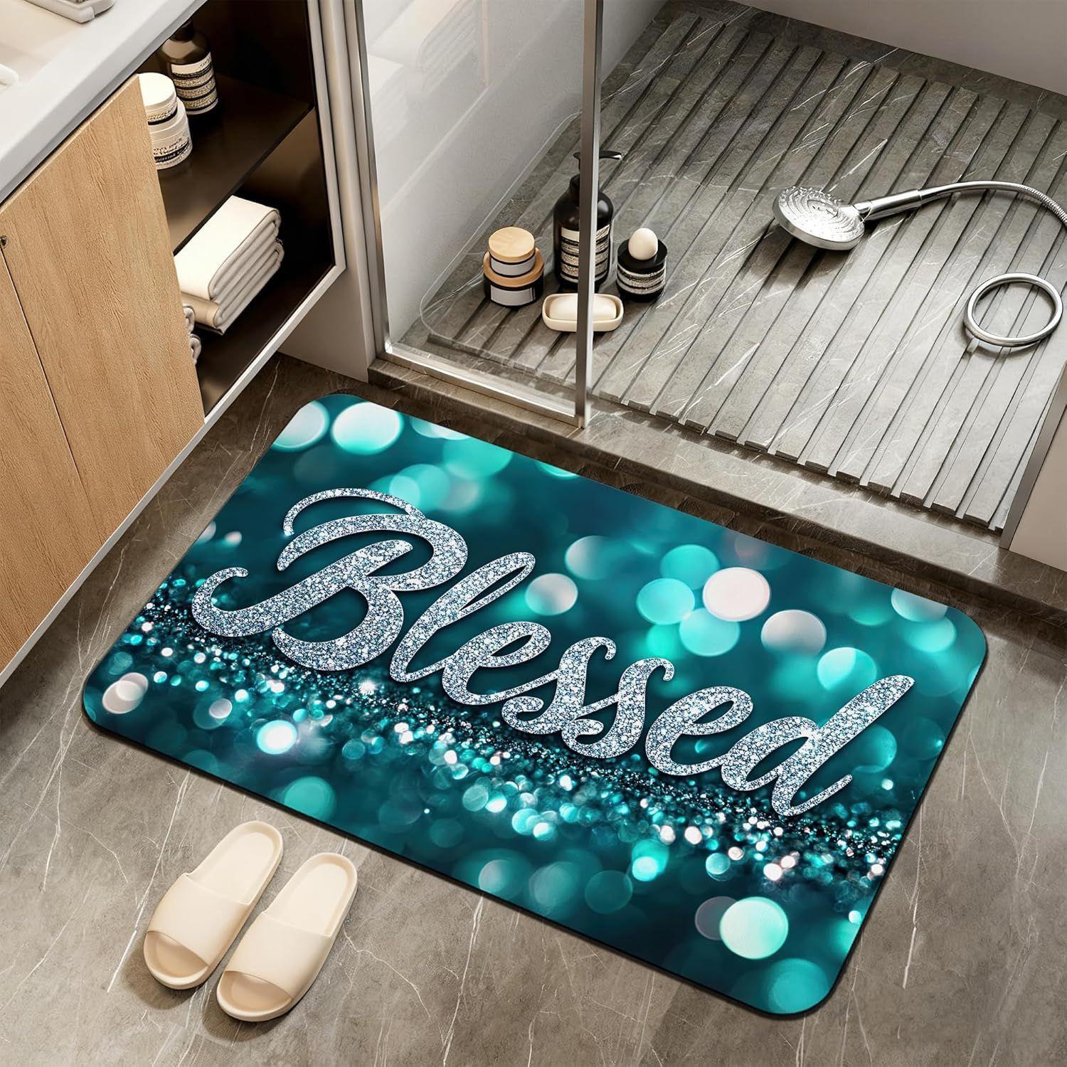 Nordic Abstract Diatom Mud Floor Mat Bathroom Bathroom Bathroom Water-absorbing Non-slip Foot Mat Dirt-resistant Wear-resistant Door Mat 40*60CM