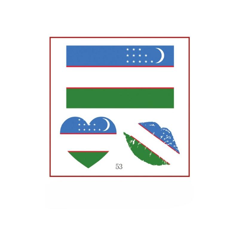10PCS New World Cup Flag Tattoo Stickers Football Game Games Tattoo Stickers Makeup Face Stickers