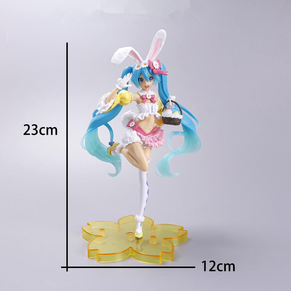 Original New Anime Hatsune Miku 14cm Virtual Singer Manga Statue Figurines  Model Toys computer desk cake decoration cute