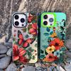 Vintage Elegant Pink Peony Flower Phone Case for Iphone 16 15 11 12 14 Pro Max 13 Mini Pro Max 15 14 Plus Shockproof Laser Cover