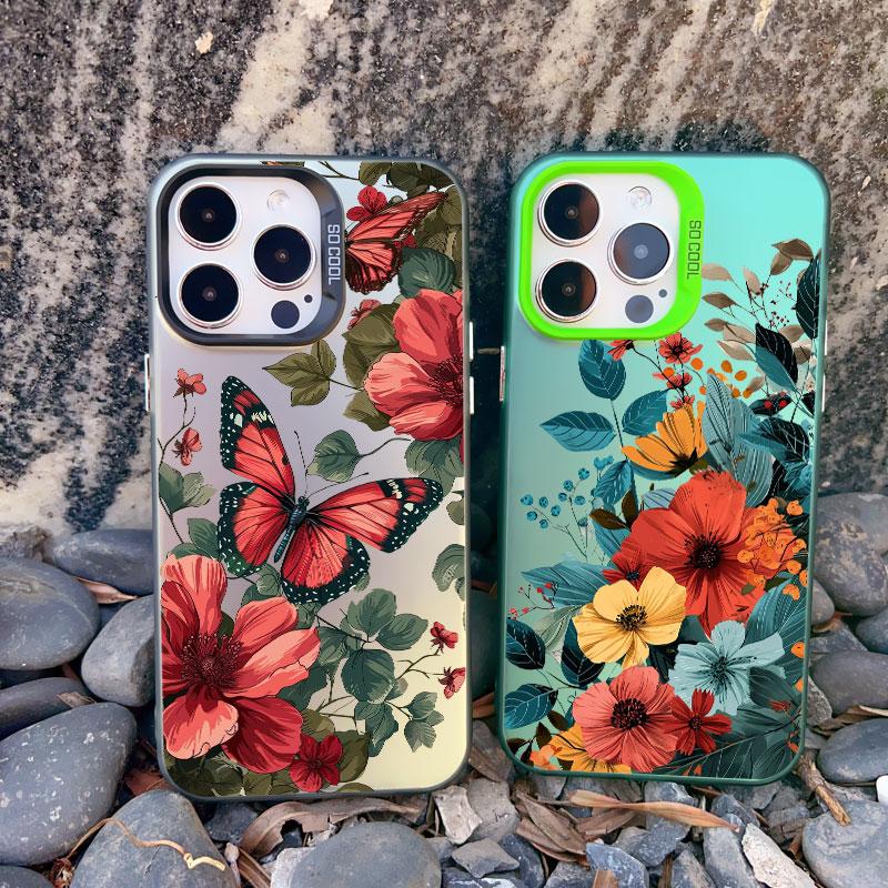 Vintage Elegant Pink Peony Flower Phone Case for Iphone 16 15 11 12 14 Pro Max 13 Mini Pro Max 15 14 Plus Shockproof Laser Cover