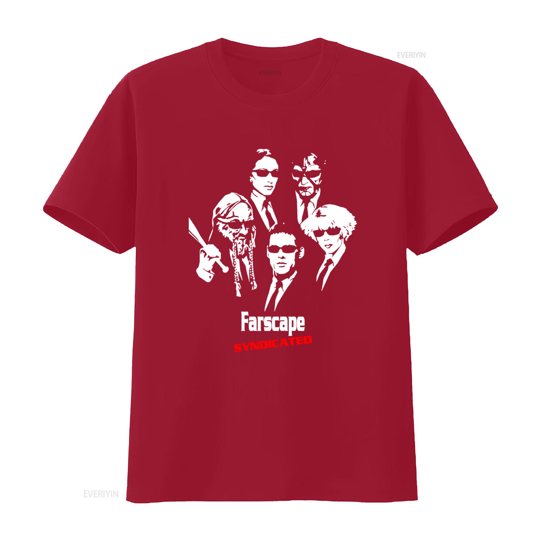 Farscape Syndicated Movie T Shirt 100 Cotton Black Reprint Digital TK0148 vintage Washed fashion Stylish streetwear graphic S