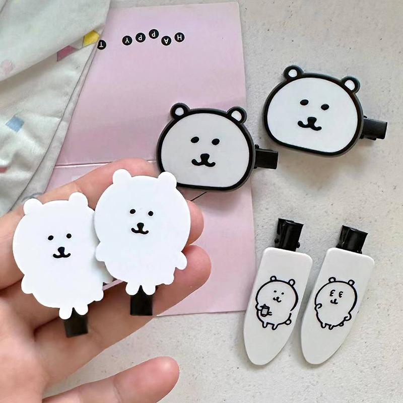 2Pcs Cute Cartoon Rabbit Hair Side Clip Bunny Bangs Edge Hairpins Girls Sweet Hair Styling Tools Decoration Tools Gifts