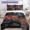 Motociclette Harley-Davidson Personalizza il tuo nome Set Biancheria da Letto Copripiumino Traspirante con Federe Decorazione per la Casa Regalo di Compleanno