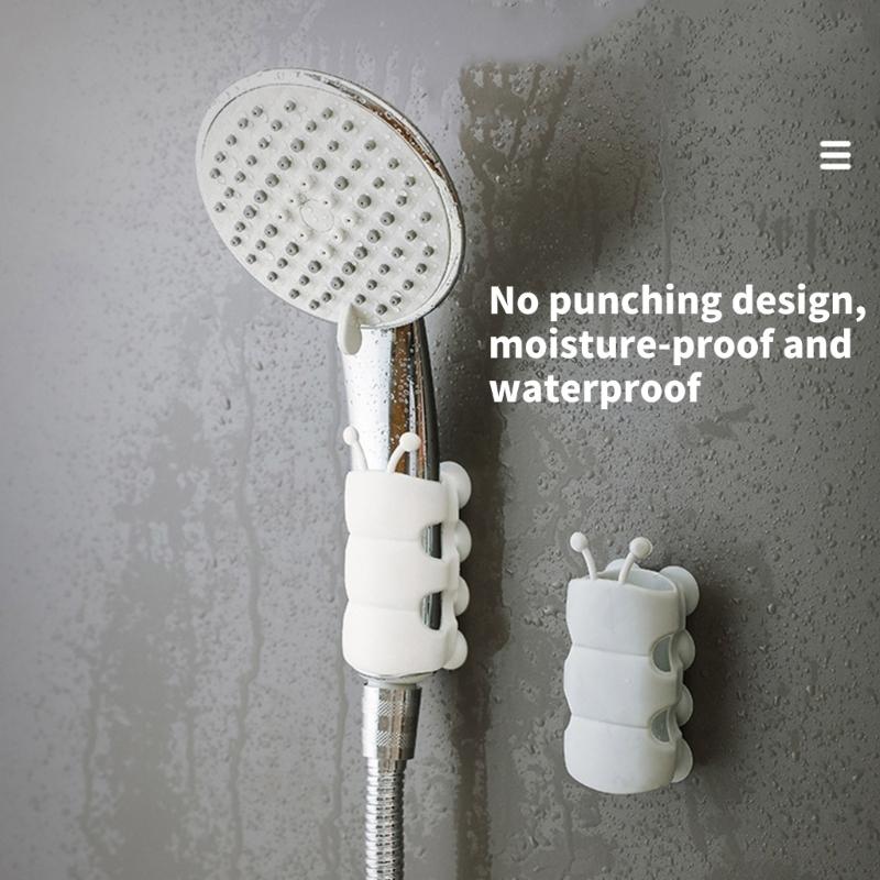 4Pcs Silicone Shower Head Holder Universals Shower Head Suction Cup Holder Wall Mounted Adjustable Shower Holder