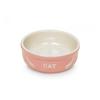 Ceramic Bowl - NOBBY - 73366 - Cat Inscription - Diameter 13.5 Cm - Pink/Beige