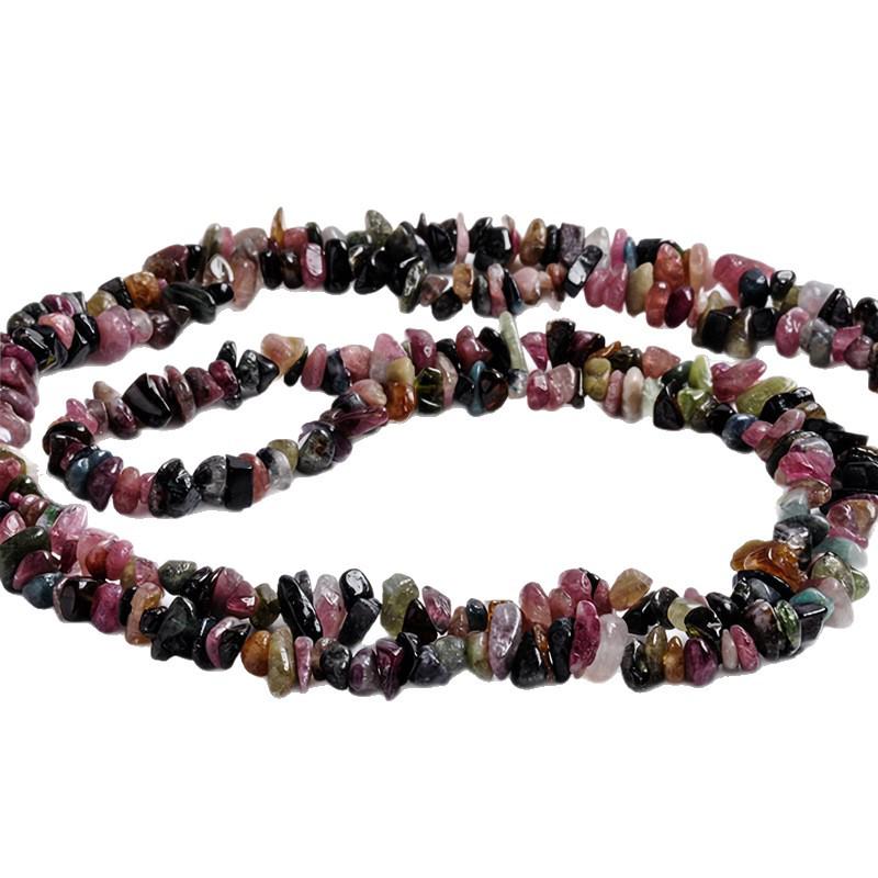 Natural Tourmaline Irregular Raw Stone Beads for DIY Handmade Braided Bracelets or Necklaces