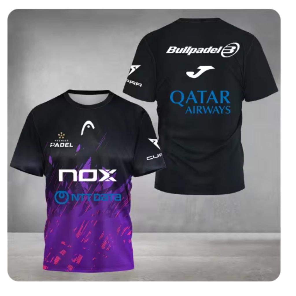 Sommer Unisex Sport Kurzarm T-Shirt Stilvolle Herren Padel Tennis T-Shirts Top Übergröße Locker Schnelltrocknend Rundhals T-Shirt