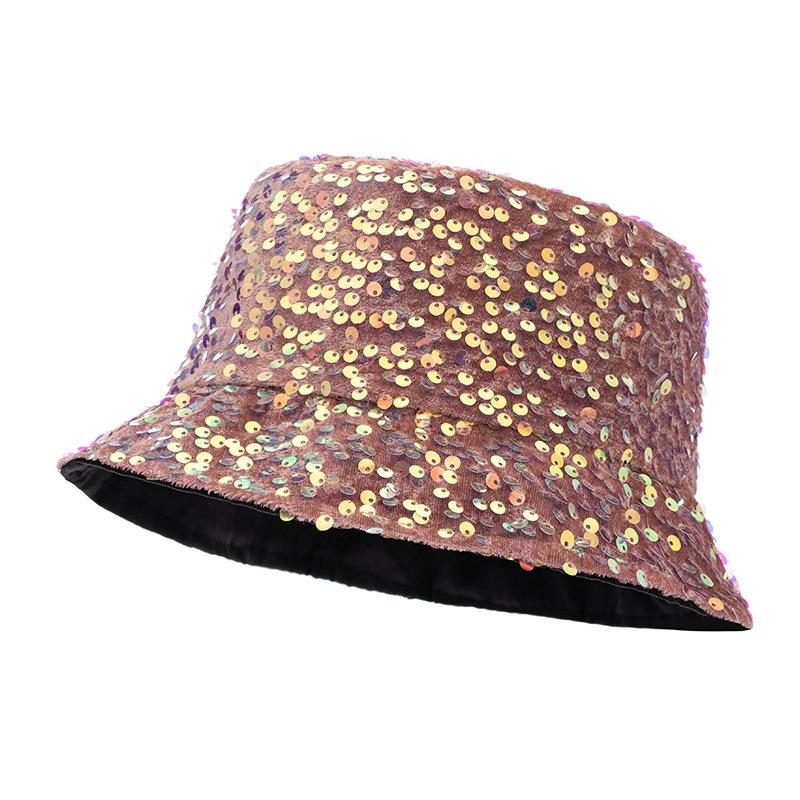 Sequin Fisherman Hat Women's Outdoor Travel Sunshade Basin Hat Bucket Hat