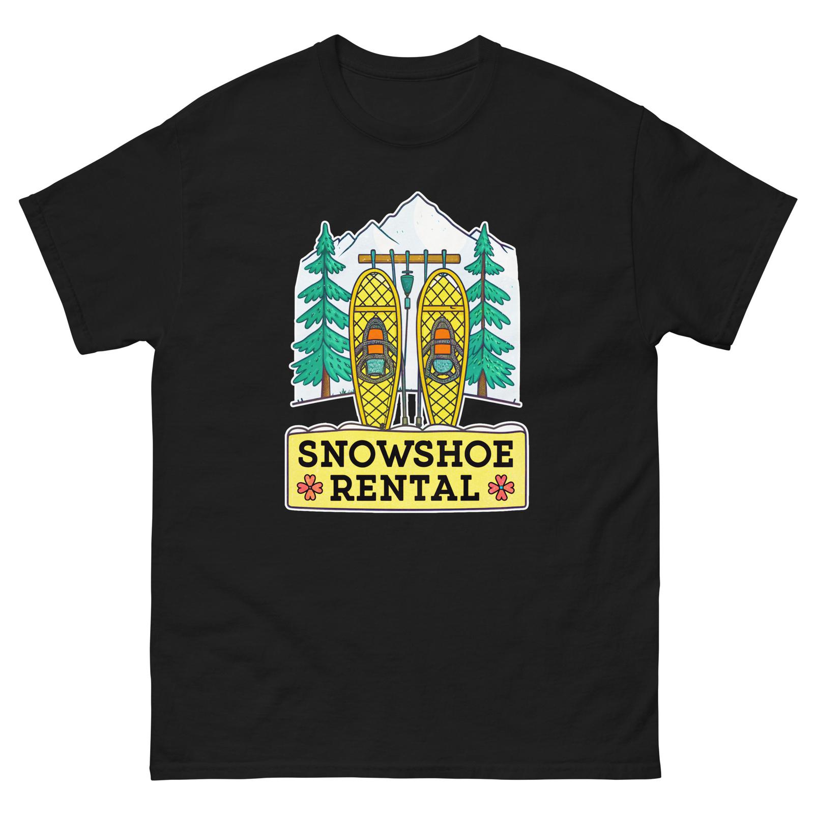 Snowshoe Rental Mountain Ski Resort Town T-Shirt XL