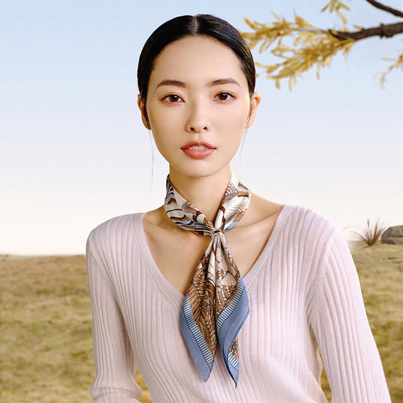 

WENSLI Hangzhou Silk Small Square Scarf 51x51cm