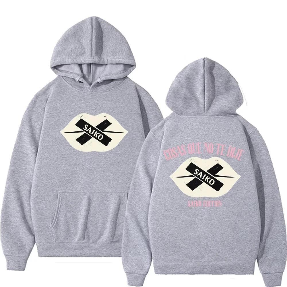 Rapper Saiko Cosas Que No Te Dije Graphic Hoodie Men's Clothing Retro 90s Classic Long Sleeve Comfort Hooded Sweats