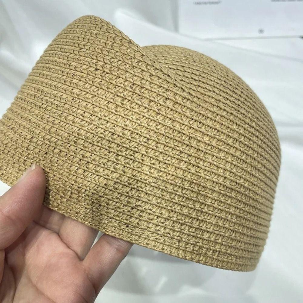 Classic Straw Pillbox Hat Fedoras Sun Hat Fashion Painter Hat  Wedding Party