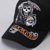 Neue Unisex-Kappe Totenkopf Pirat Bestickt Nähte Trendig Modisch Baseballkappe Männer Frauen Verstellbar Lässig Outdoor Streetwear Sportmütze