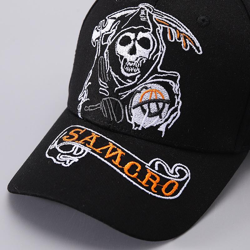 Neue Unisex-Kappe Totenkopf Pirat Bestickt Nähte Trendig Modisch Baseballkappe Männer Frauen Verstellbar Lässig Outdoor Streetwear Sportmütze