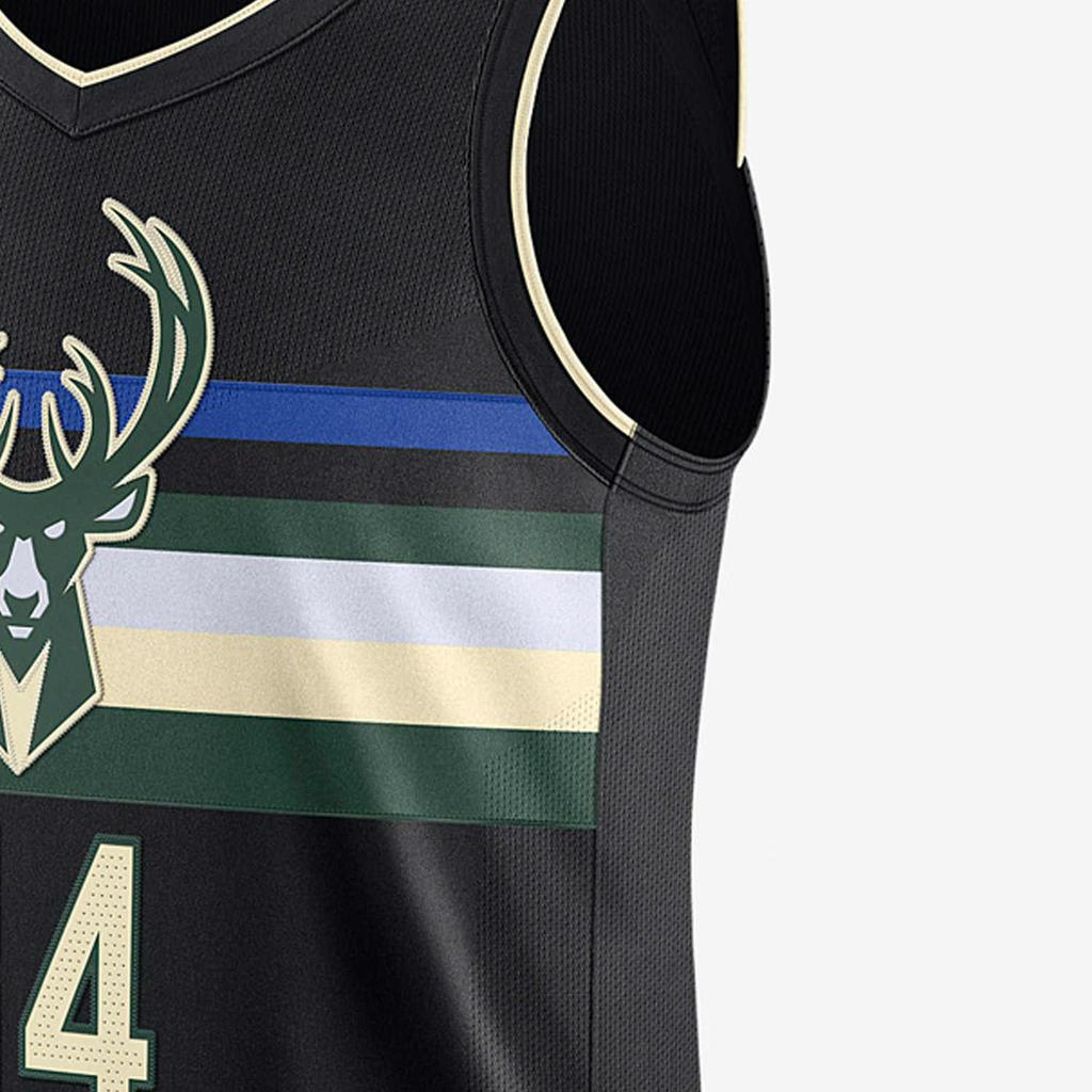 Nike NBA Basketball Jersey, Milwaukee Bucks, Giannis Antetokounmpo No. 34 Men Tops Black AT9852-010