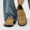 Fashion Cow Suede Leather Men Classic British Style Loafers Moccasins Mens Light Comfortable Walking Flats Luxury Men's Casual Shoes