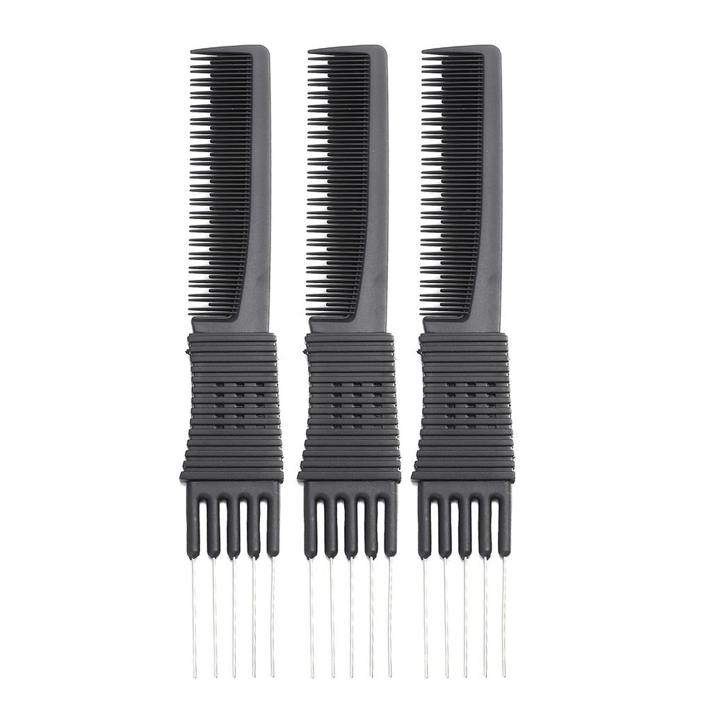 3Pcs Anti-Static Haircut Comb Set Plastic Rat-Tail Comb Durable Unbreakable Hair Tools for Salon Barber Home Styling Fine Hair