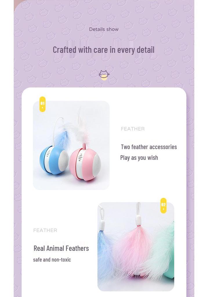 Rechargeable Electric Cat Toy: Automatic Self-Entertainment Teasing Ball
