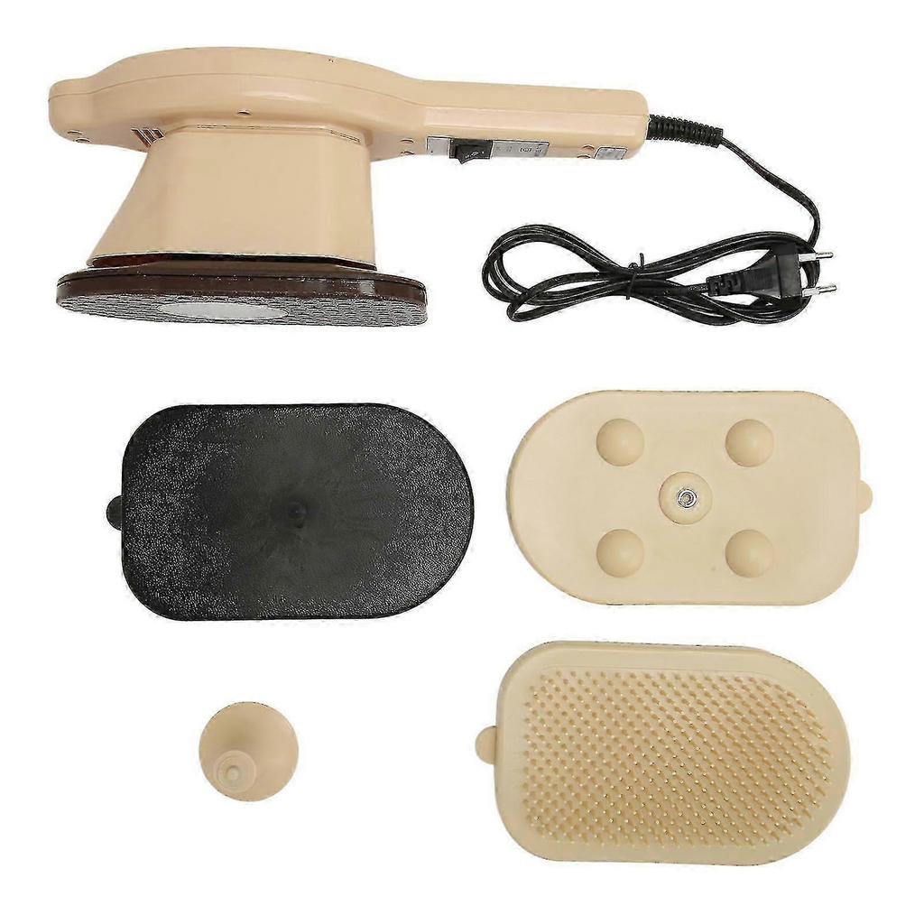 26-27 Electric Handheld Massager with 3 Massage Heads & Heating Function, Iron Shape Percussion Technology for Back, Arm, Leg, Waist, Butt - EU Plug 2