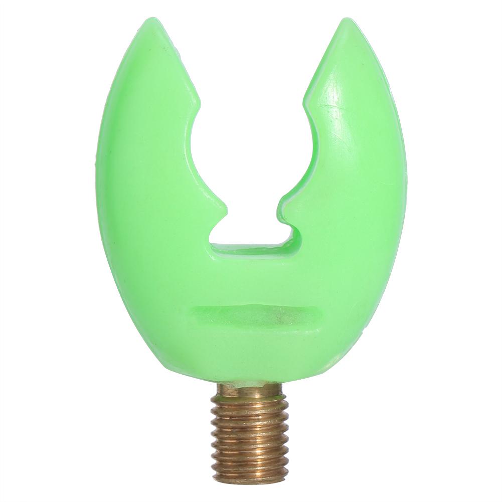 3pcs Golw In Dark Plastic Fishing Rod Holder U head Road Rest Grips (green)