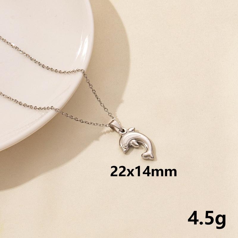 1Pc Stainless Steel Animal Starfish Turtle Octopus Seahorse Pendant Necklaces Vintage Summer Conch Shell Women Collar Jewelry