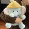 Popular Sweater Hooded Baby Elephant Plush Toy Super Soft Cute Girl Child Soothing Sleeping Doll Birthday