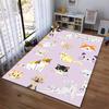 Cute Cartoon Cat Pattern Carpet with Colorful Cats On a Purple Background Design Suitable for Use As an Anti-slip for Room and Bedroom Sofas