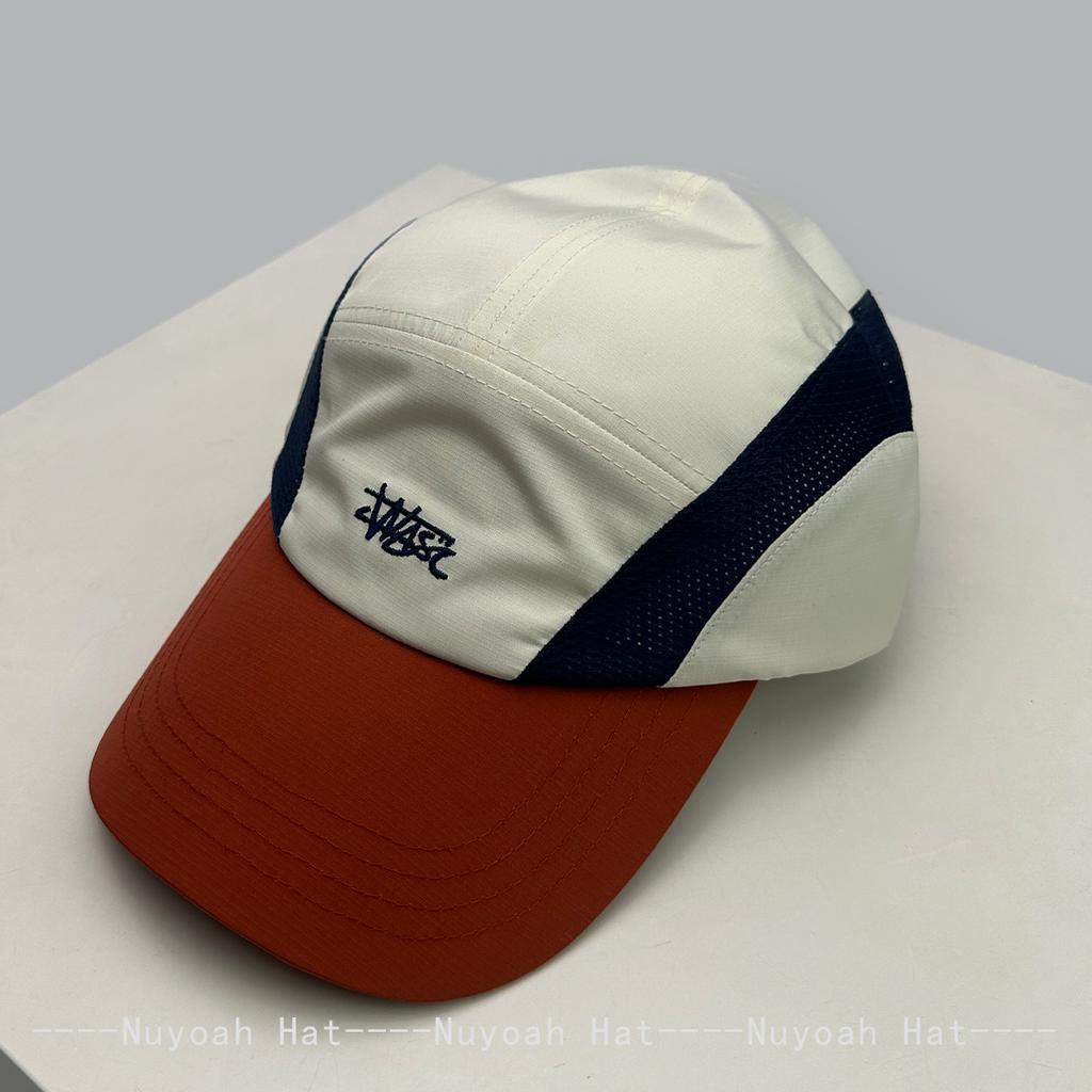 New Men Women Color Block Quick-dry Embroidered Letters Baseball Hats Sunshade Outdoor Versatile Peaked Caps Ins Fashion Sports