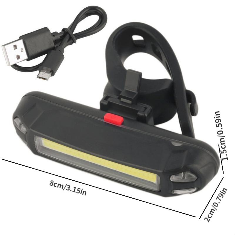 LED Bike Tail Lamp Multi Mode Bicycle Cycling Warning Light Waterproof USB Rechargeable Automatic Shut-Down Front Rear Light