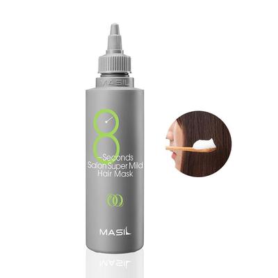 8 Sekunden supermilde Haarmaske, 100 ml, 3,38 Floz, federnde Haarmaske, feucht, glänzend, für unterwegs, tragbar, Proteinwiederherstellung