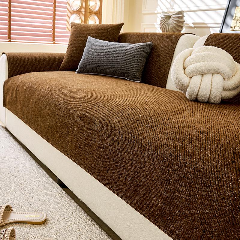 

Новая универсальная подушка для дивана на четыре сезона, современная простая нескользящая шенилловая подушка для сиденья, всеобъемлющий чехол для дивана, накидка-полотенце 30 * 50Cm waist pillowcase