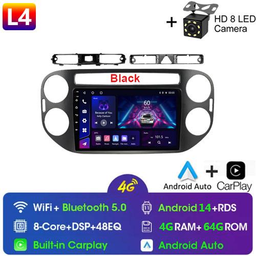Fortress 9"Car Android 12 For VW Volkswagen Tiguan 1 NF 2006-2016 2Din Car Radio Multimedia Video Player GPS Stereo Navi CarPlay