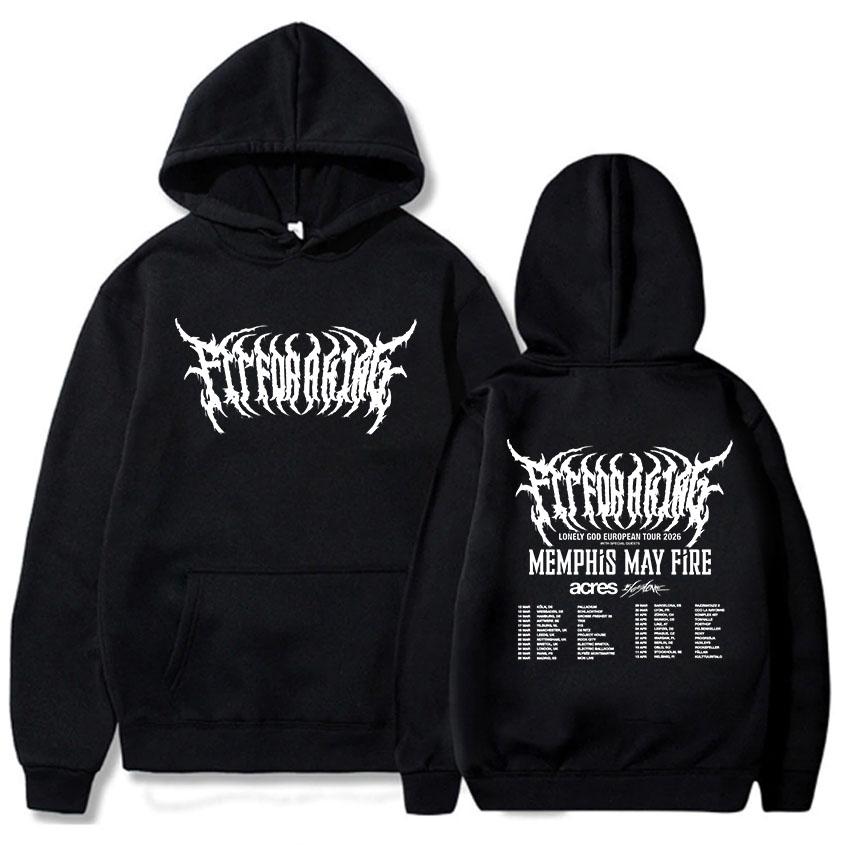 

THE LONELY GOD Europe TOUR 2026 Hoodies Rock Band FFAK Fit for A King Sweatshirts Long Sleeve Hooded Pullovers XL