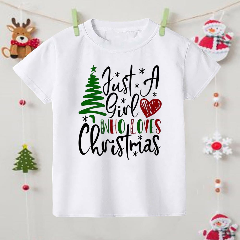 Crăciun Fericit Tricou Imprimat cu Elan Copil Tricou de Crăciun Haine Copil Topuri Băiat Fată Ținută Petrecere Crăciun Cadouri de Sărbători pentru Copii