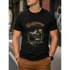 Men's Soft Cotton Short Sleeve T-Shirt with Vintage Wilderness Graphic, Crew Neck, Relaxed Fit for Outdoor Adventures & Casual Wear