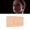 Makeup Practice Face Board 3D Silicone Makeup Eyes Closed Mannequin Face with 8pcs Cosmetic Brush