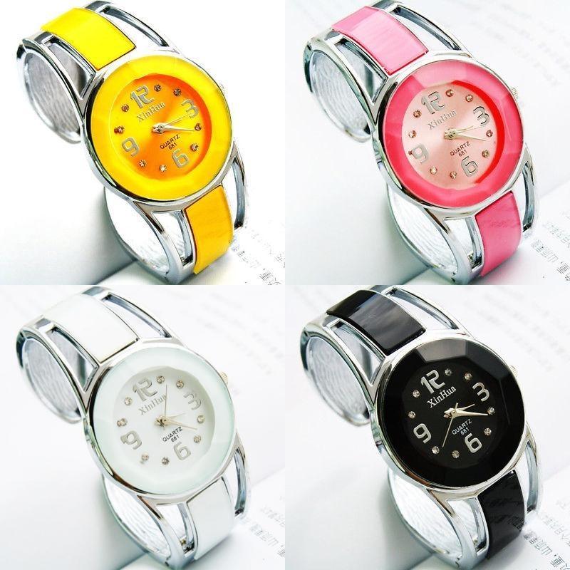 Unisex Bracelet Watch Quartz Analog Wristwatch In Vibrant Candy Colors For Everyday Style