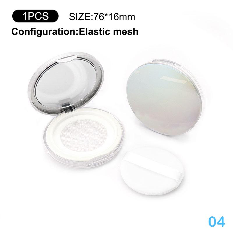 1Pcs Portable Plastic Powder Box Empty Loose Powder Container With Sieve Mirror Cosmetic Sifter Jar Travel Makeup Accessories