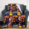 Cleveland Cavaliers Print Flannel Blanket High Quality Warm Comfortable Cover for All Seasons Perfect for Gifts Home Decor