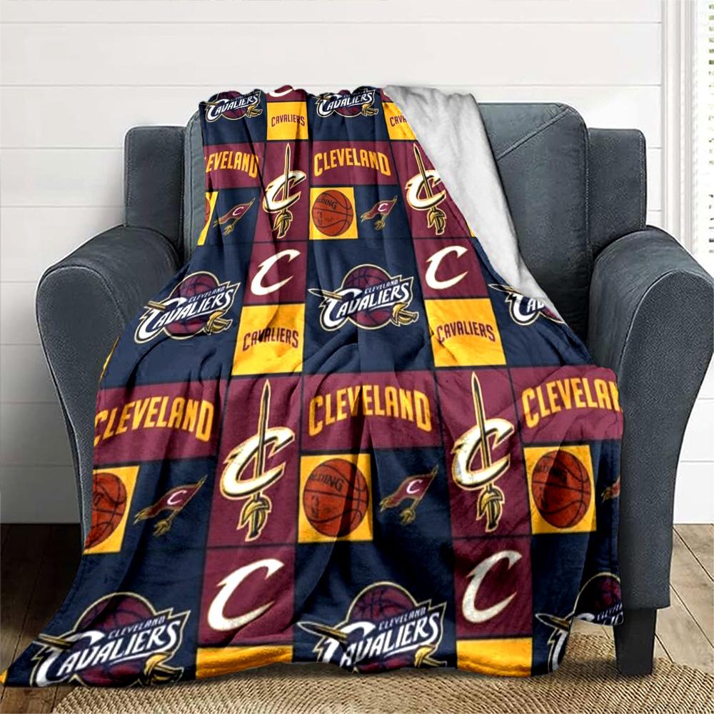 Cleveland Cavaliers Print Flannel Blanket High Quality Warm Comfortable Cover for All Seasons Perfect for Gifts Home Decor