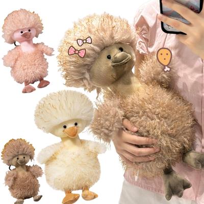 Creative 40cm Deep-fried Duck Stuffed Animals Soft Cartoon Candy Color Pillow Home Decor Sleeping Christmas Gift for Boys Girls